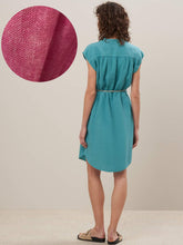 Load image into Gallery viewer, Hartford-Womens-Lagoon-Ristal-Light-Linen-Dress-Ristal-in-pink
