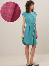 Load image into Gallery viewer, Hartford-Womens-Lagoon-Ristal-Light-Linen-Dress-Ristal-in-pink
