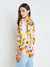 Load image into Gallery viewer, L-Agence-Dani-Silk-Blouse-in-Cotton-Candy-Multi-Lemon
