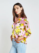 Load image into Gallery viewer, L-Agence-Dani-Silk-Blouse-in-Cotton-Candy-Multi-Lemon
