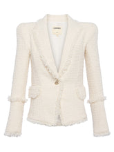 Load image into Gallery viewer, L_Agence-Women-s-Kaisley-Tweed-Blazer-in-Vintage-White
