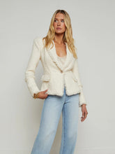 Load image into Gallery viewer, L_Agence-Women-s-Kaisley-Tweed-Blazer-in-Vintage-White
