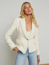 Load image into Gallery viewer, L_Agence-Women-s-Kaisley-Tweed-Blazer-in-Vintage-White
