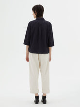 Load image into Gallery viewer, Margaret-Howell-Three-Button-Shirt-Washed-Cotton-Black
