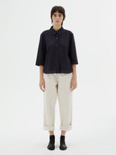 Load image into Gallery viewer, Margaret-Howell-Three-Button-Shirt-Washed-Cotton-Black
