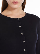 Load image into Gallery viewer, MaxMara-Studio-Feriale-Women-s-Silk-and-Wool-Ribbed-Cardigan-Black
