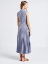 Load image into Gallery viewer, Paul-AND-Joe-Fidelia-Cotton-Blend-Midi-Dress-in-Navy-Blue-and-White-Gingham-Print
