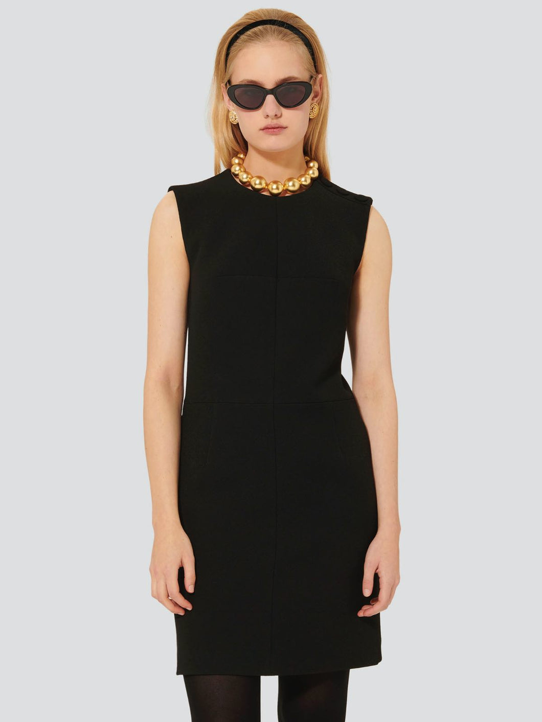 Tara-Jarmon-Rohane-Black-Crepe-Dress