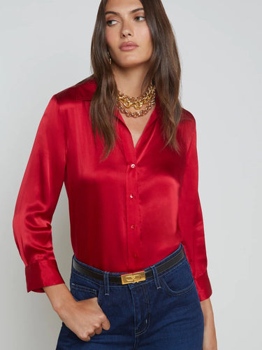 l-agence-dani-silk-satin-blouse-crimson-red