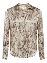 Load image into Gallery viewer, l-agence-tyler-tan-multi-snake-print-women-s-blouse
