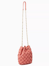 Load image into Gallery viewer, marella-bouquet-faux-leather-bucket-bag-in-coral
