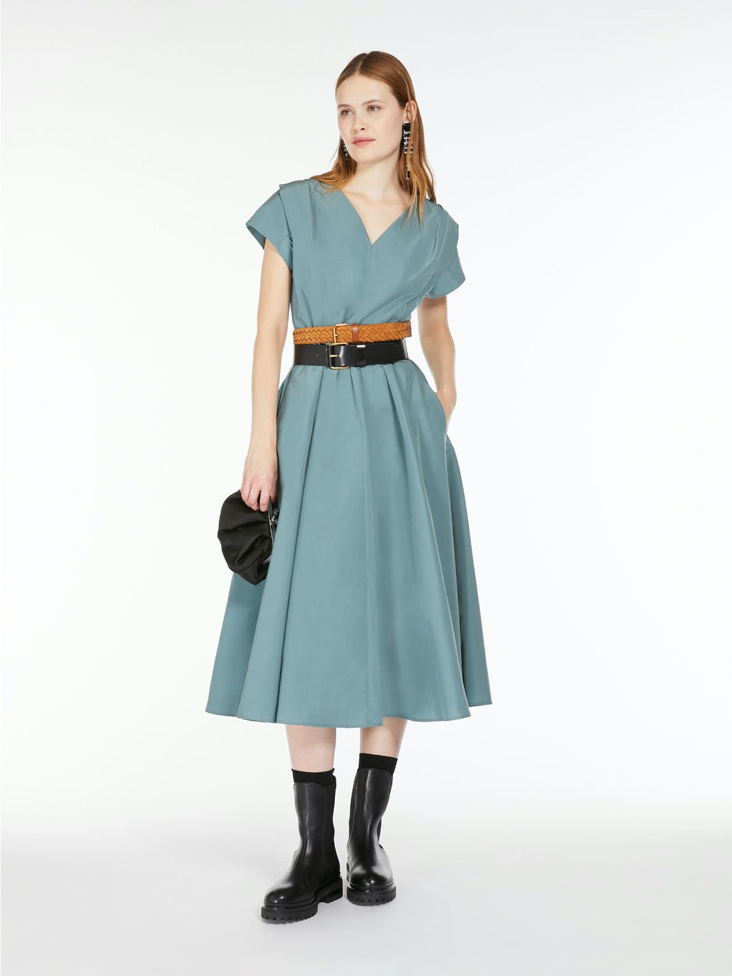 maxmara-etuania-taffeta-women-s-midi-dress-in-avio