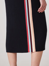 Load image into Gallery viewer, paul-smith-women-s-navy-wool-blend-swirl-stripe-ribbed-midi-dress-W2R-573N-P31305-49
