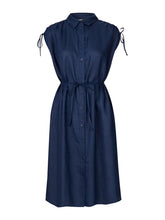 Load image into Gallery viewer, rosemunde-womens-linen-shirt-dress-in-navy-blue-W0338-135
